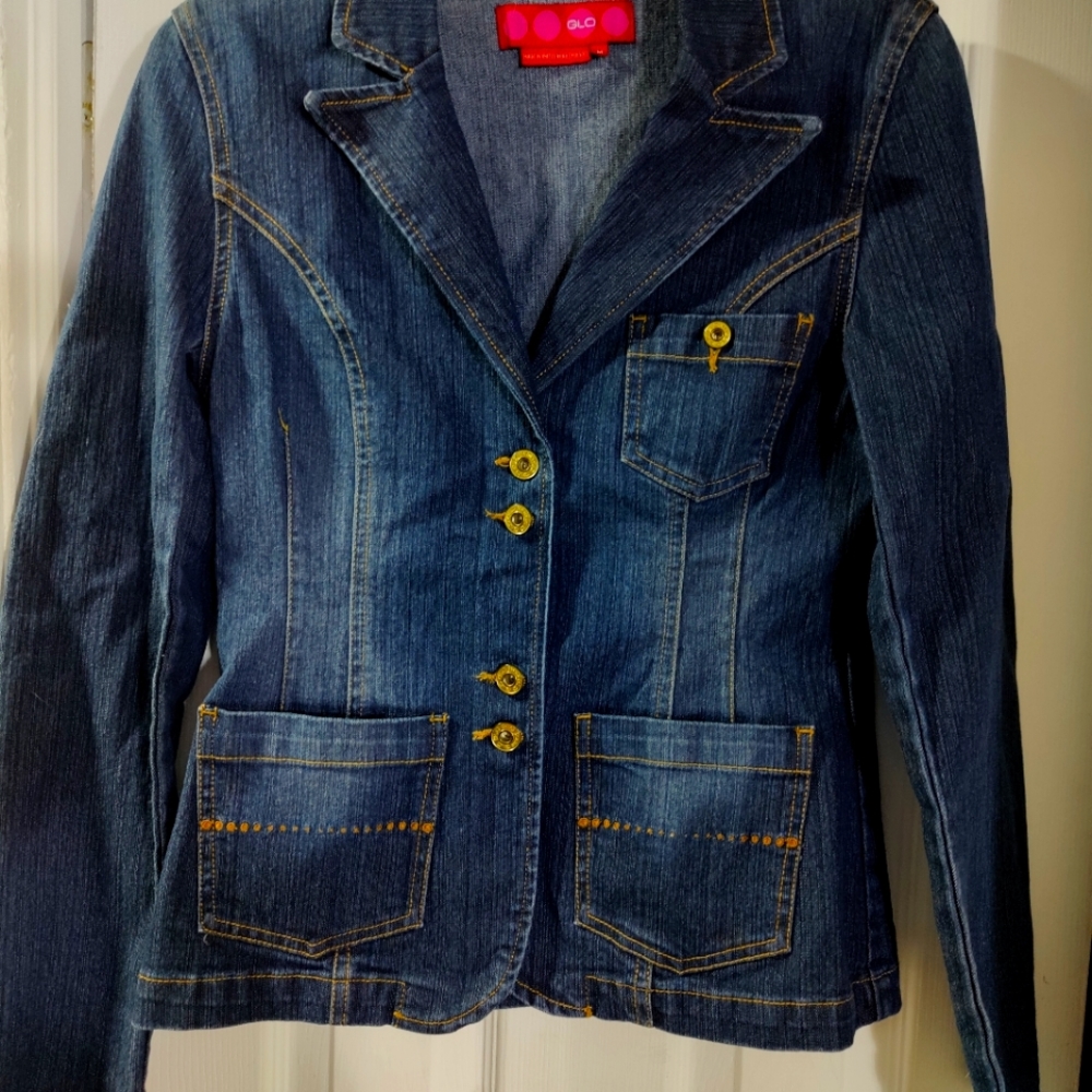 Jean Jacket by GLO Jeans, size Medium.